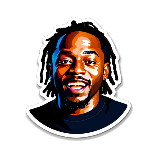 Créer un sticker avec une citation célèbre de Kendrick Lamar sur un fond musical inspirant