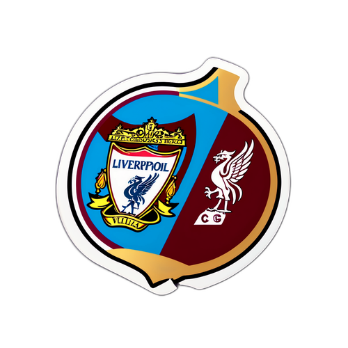 สติกเกอร์ทีมฟุตบอลลิเวอร์พูลและแอสตันวิลล่า