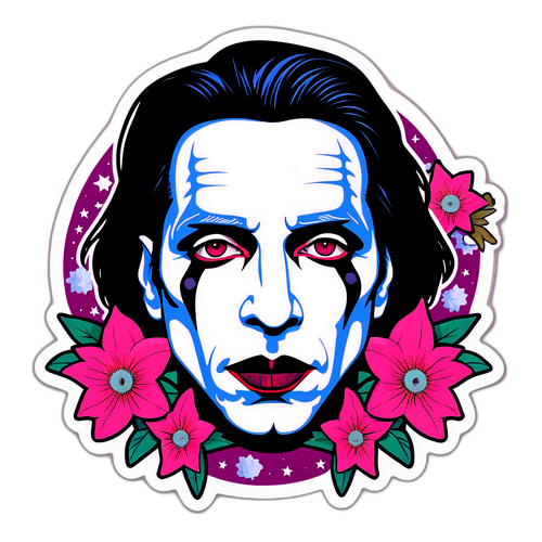 Retro Sticker van Marilyn Manson