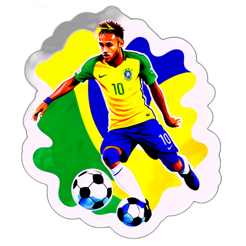 Desain Stiker Watercolor Neymar