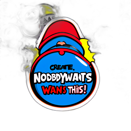 Erstelle einen lustigen Aufkleber: 'Niemand will das'