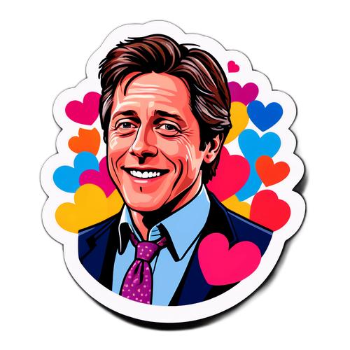 Charmantes Sticker von Hugh Grant