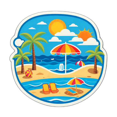 Sticker mùa hè vui tươi