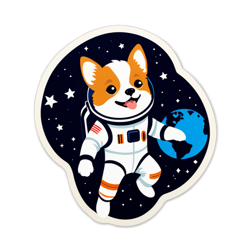 太空遨游的小狗