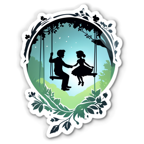 Lucile et Jérôme sur une balançoire
