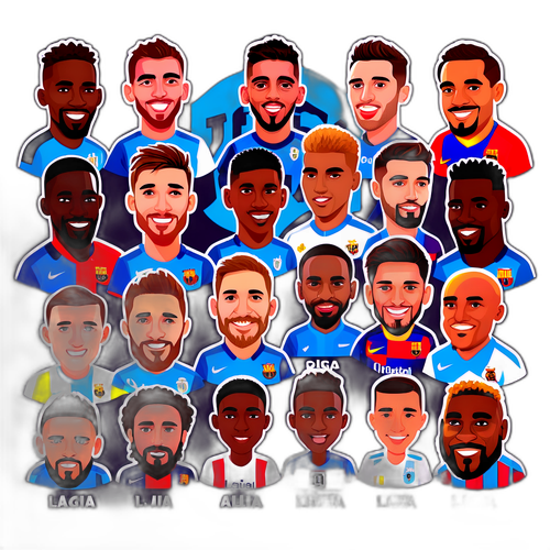 Design en klistermærke med La Liga-spillere
