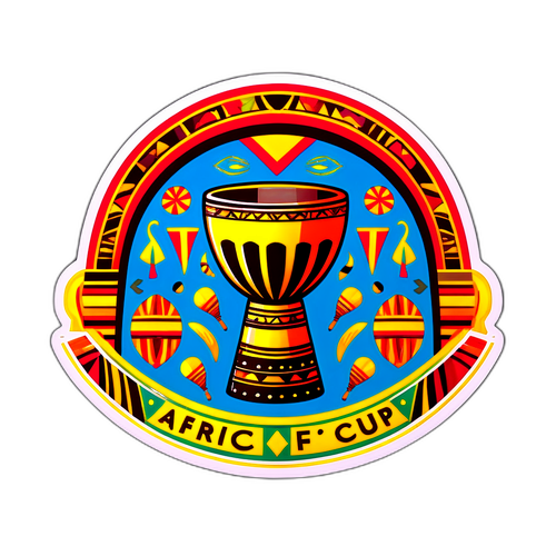 Кубок Африки на фоні традиційної африканської тканини