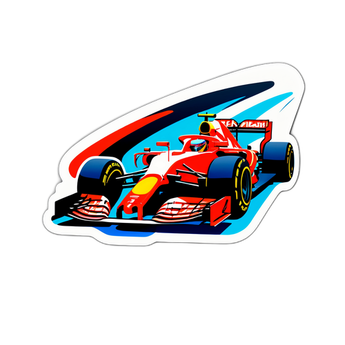 F1 Logó Vízszintes Autó Grafikával