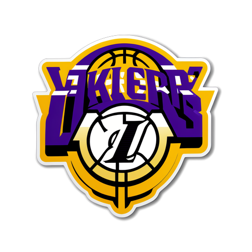 Shocking Lakers Sticker: Experience the Power of Purple and Gold in a Wild Design!