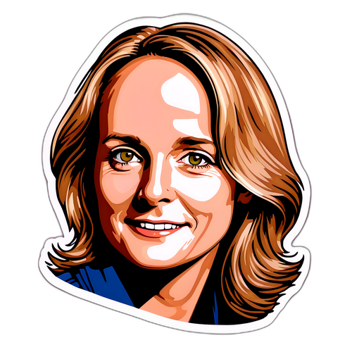Helen Hunt Portrait Sticker with Iconic Quotes