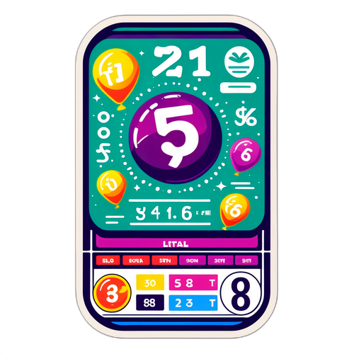 Desenho Gráfico de Bilhete de Loteria Lotofácil