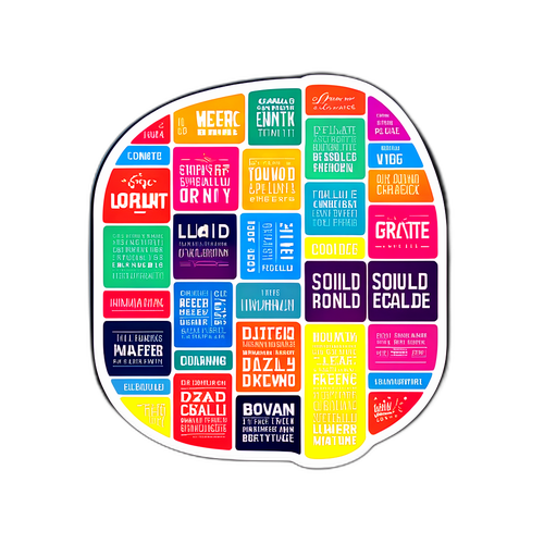 Minimalt Wordle-inspirerat klistermärke