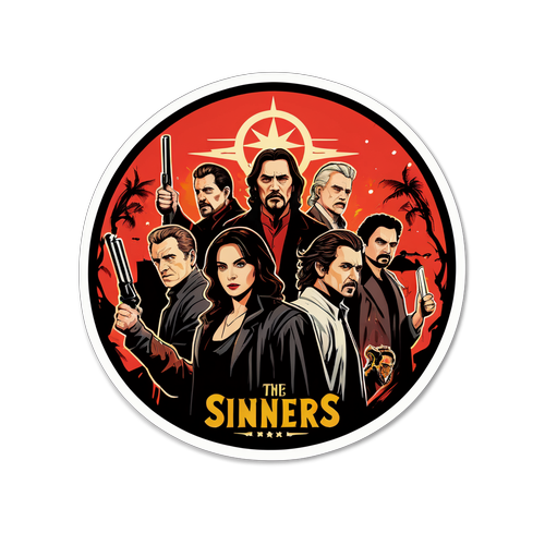 A Cinematic Sticker Layout for The Sinners Movie
