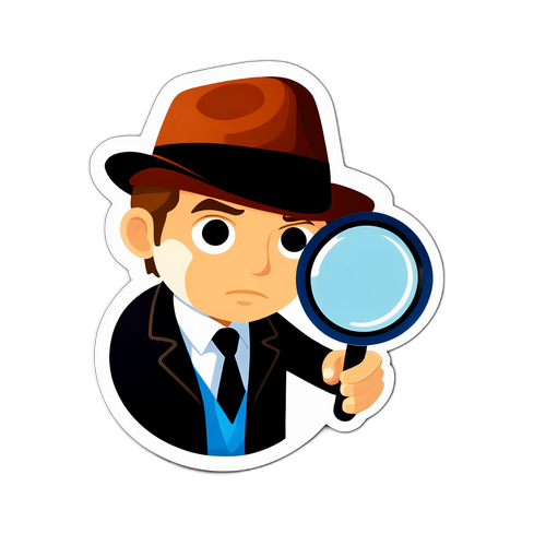 Minimalist Detektivklistermärke