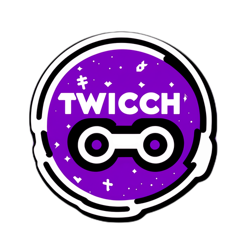 Autocolant cu logo-ul Twitch