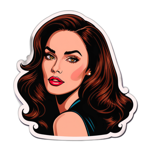 Glamoureuze sticker van een Hollywoodster