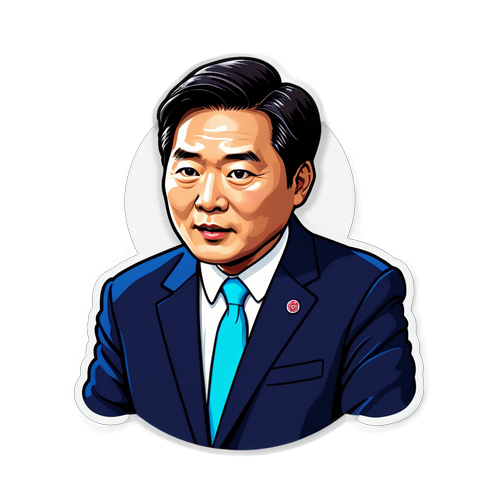 국회의원 조경태의 연설 장면을 기억하게 하는 스티커