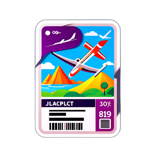 สติกเกอร์การจองบัตรเครื่องบิน