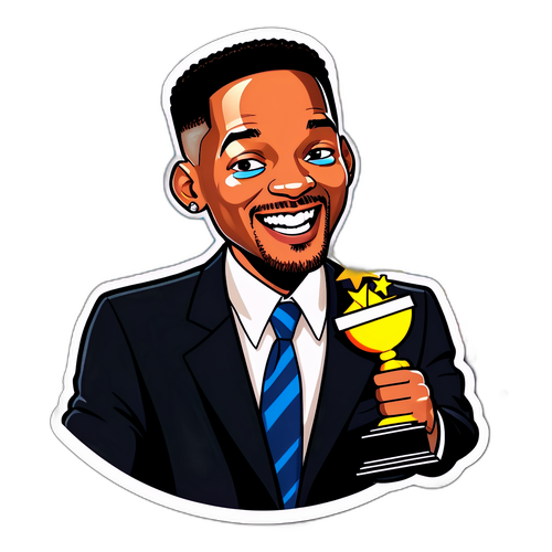 Autocollant de Will Smith en style cartoon