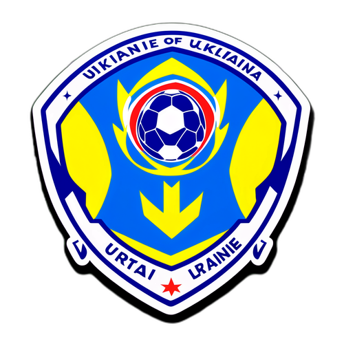 Графічні елементи, що представляють сили природи України на фоні футбольного поля