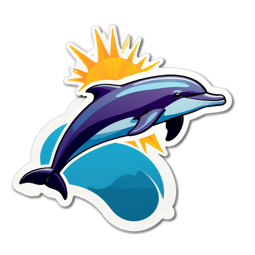 Dolphin Leap Sticker