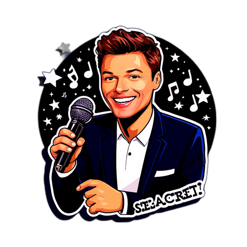 Playful Ryan Seacrest Sticker