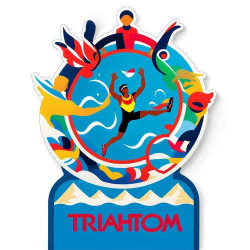 Scopri il Magico Sticker del Triathlon Olympia 2024: Emozioni e Dinamismo in Ogni Dettaglio!