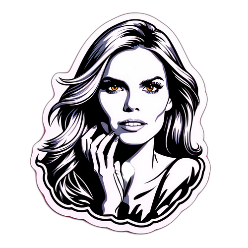 하이디 클룸의 화려한 순간을 담은 스티커