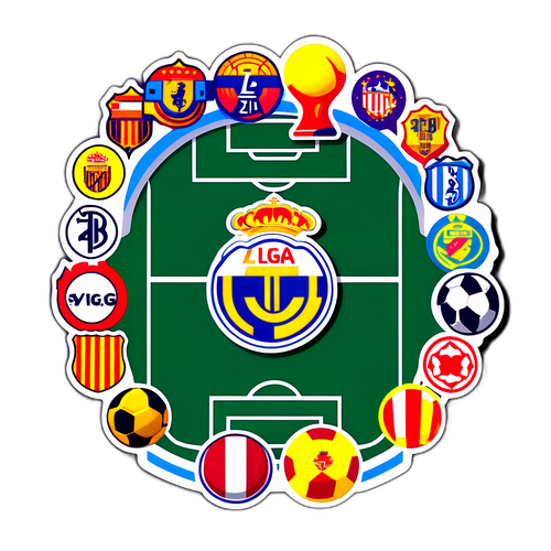 ला लीगा स्टैंडिंग्स इन्फोग्राफिक स्टिकर