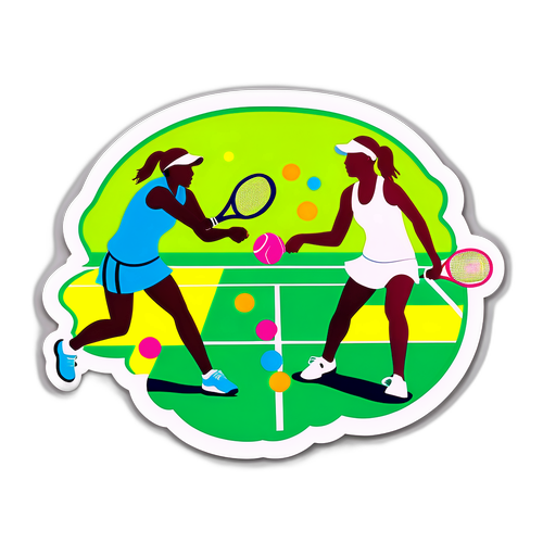 Sticker Sukan Tenis yang Hidup