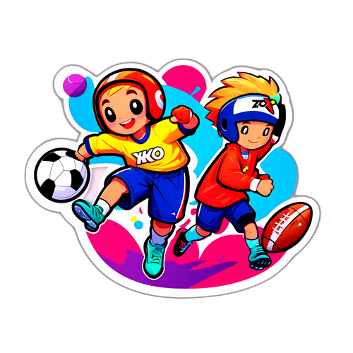 Adesivo '2xko' Vibrante com Personagens Animados
