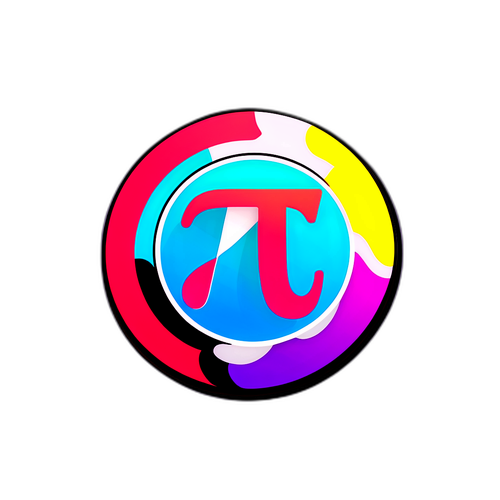 Dijital Ortamda Renk Patırtısı Yaratacak Minimalist Pi Coin Sticker'ı