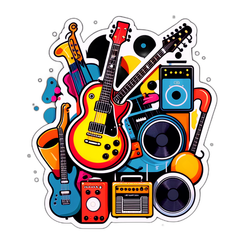 Retro Gen X Music Celebration Sticker