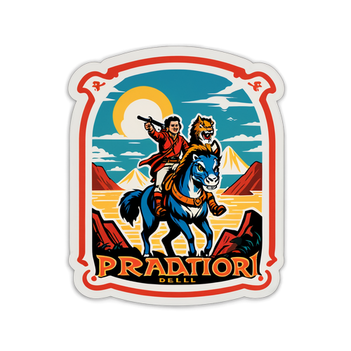 Un Viaggio Nostalgico: Scopri il Sticker Vintage di 'I Predatori dell'Arca Perduta'!