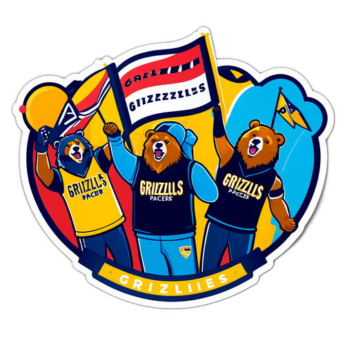 Fãs dos Grizzlies e Pacers Celebrando