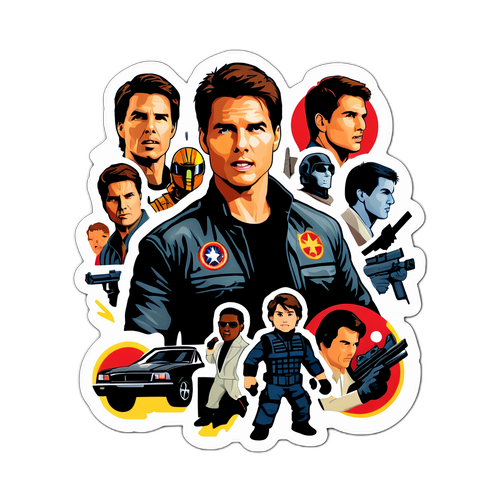 Tom Cruise Aksiyon Kahramanı Sticker