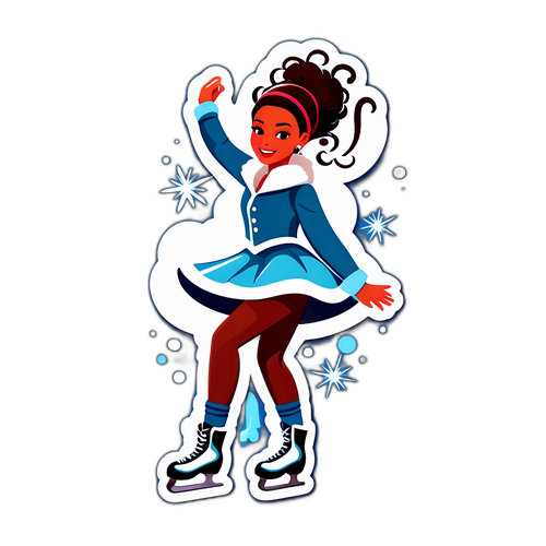 Dynamic Isabeau Levito Skating Sticker