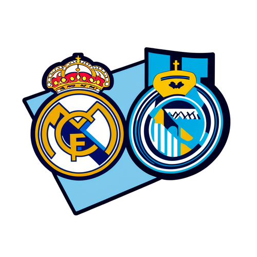 Real Madrid ja Manchester City -jalkapallo-stickeri