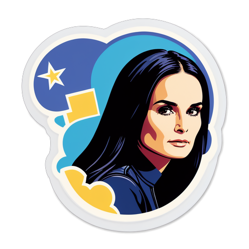 Adesivo Moderno de Demi Moore