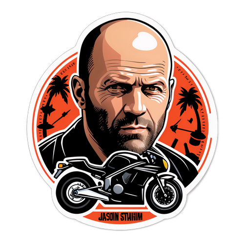 Stilfuld klistermærke af Jason Statham
