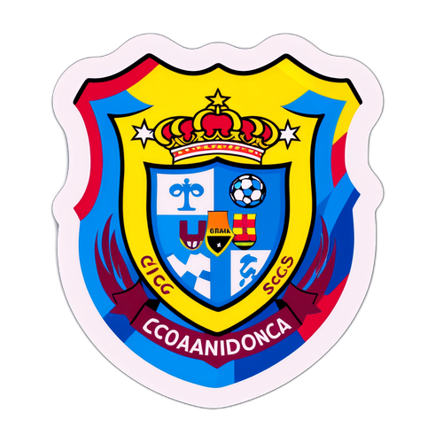 Sticker Colorido de la Cultura Futbolística Ecuatoriana