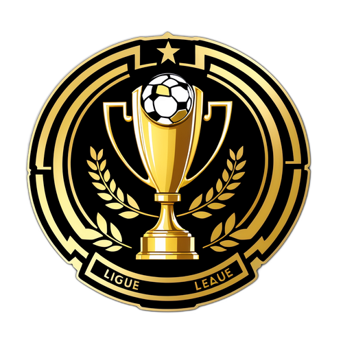 Sticker với hình ảnh cúp vàng bóng đá Ligue 1