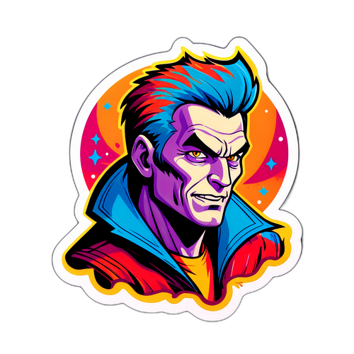 Динамичный стикер Тима Спирита в модных цветах