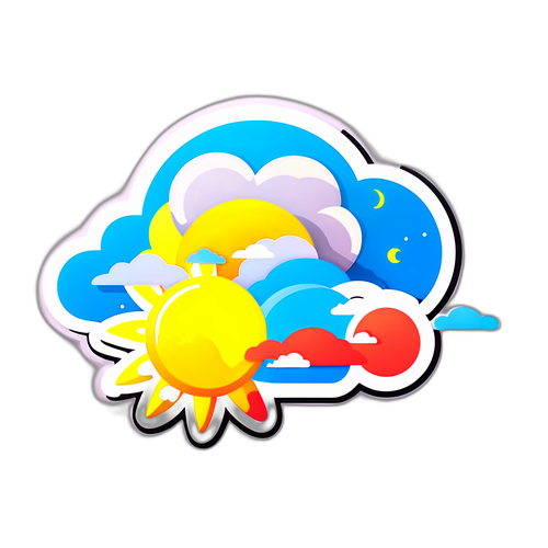 สติ๊กเกอร์สภาพอากาศที่สวยงาม