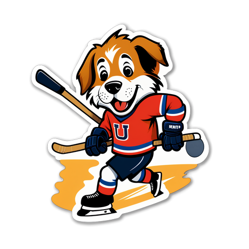 Score Big with This Adorable Dog Playing Hockey! A Must-See from Utah Hockey Club!