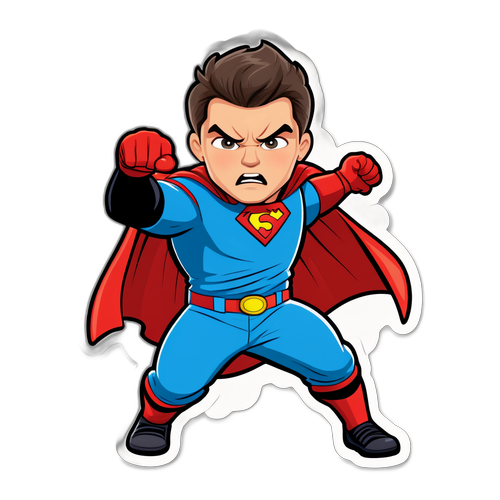 An Energetic Superhero Portrayal