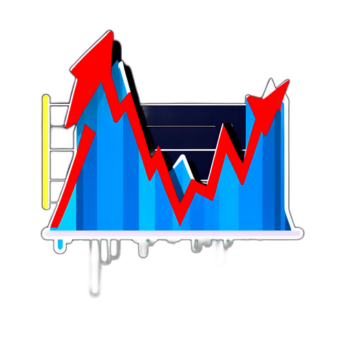다우존스 지수 변동성 그래프 스티커
