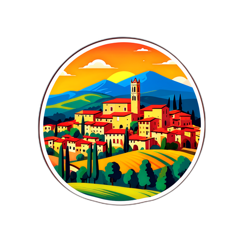 Adesivo Affascinante Ispirato a Arezzo