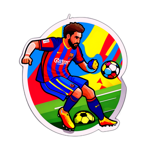 Farverige spillere fra Barcelona og Getafe i aktion