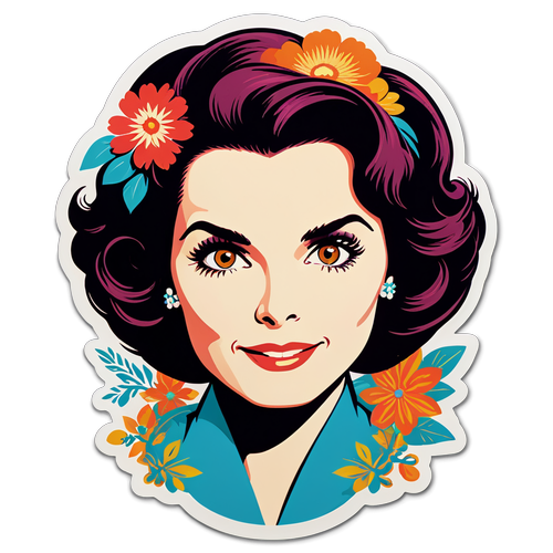 Retro-sticker av Dayle Haddon